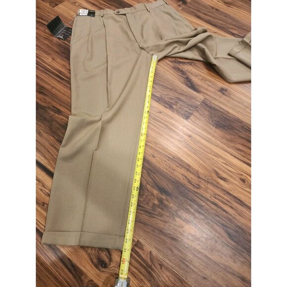 VTG Levi's Slates Worsted Wool Pleated Pants sz 40x32 Cuffed Brown NWT - Picture 8 of 8